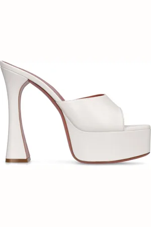 Amina Muaddi Sandali Dalida In Pelle 140mm