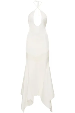 The Attico Vestito Saskia In Raso E Mesh