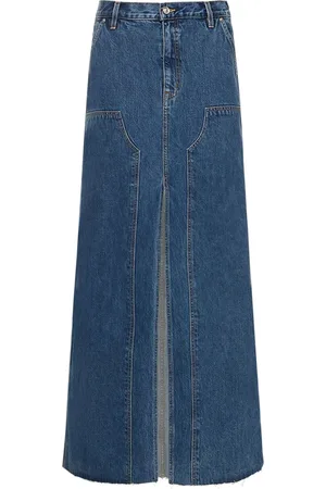 SLVRLAKE Gonna Maxi Worker In Denim Di Cotone