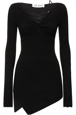 The Attico Vestito Asimmetrico Desai In Maglia Di Viscosa