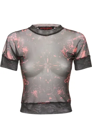 OTTOLINGER T-shirt In Mesh Stampata