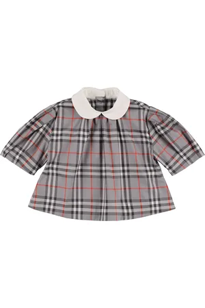 Burberry Camicia In Popeline Di Misto Cotone Check