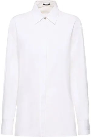 VERSACE Camicia In Popeline Di Cotone / Logo