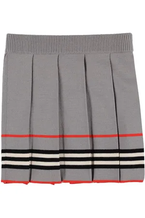 Burberry Gonna In Maglia Di Lana Plissé