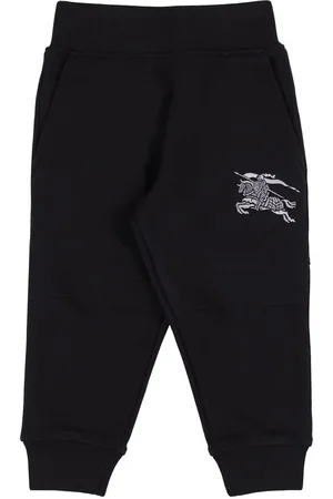 Burberry Pantaloni In Felpa Di Cotone Con Logo