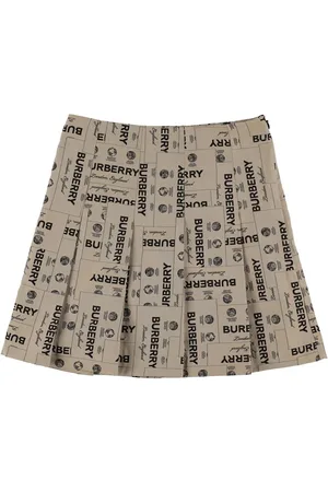 Burberry Gonna In Techno Plissé Stampato