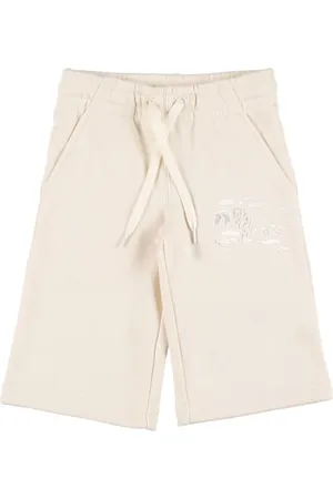 Burberry Pantaloni In Felpa Di Cotone Con Logo