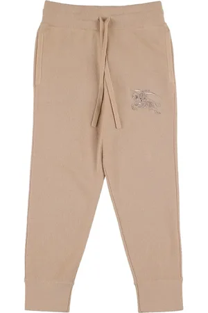 Burberry Pantaloni In Maglia Di Cashmere / Logo