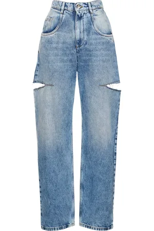 Maison Margiela Jeans Dritti Vita Alta In Denim / Cutout