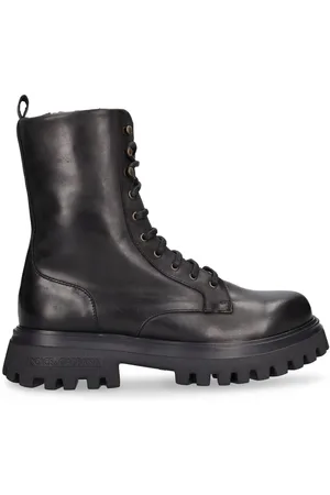 Dolce & Gabbana Stivali Combat In Pelle
