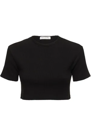 The Frankie Shop T-shirt Cropped Nico In Misto Cotone