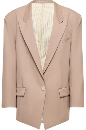 The Attico Blazer Monopetto Glen In Gabardina