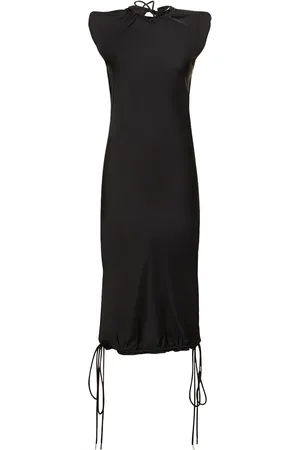 The Attico Vestito Midi In Raso Doppiato