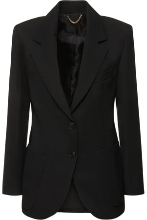 Victoria Beckham Blazer In Misto Lana / Tasca Applicata