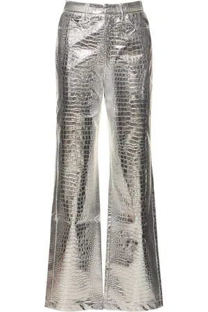 ROTATE Pantaloni In Viscosa Metallizzata
