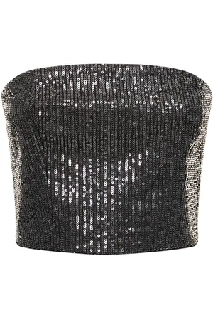 ROTATE Top In Twill Con Paillettes