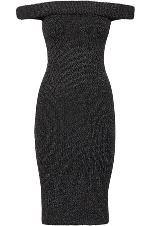 Totême Vestito Midi In Maglia Con Spalle Scoperte