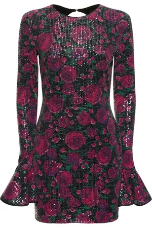ROTATE Vestito Con Paillettes E Schiena Aperta