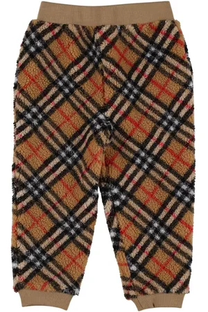 Burberry Pantaloni In Felpa Di Cotone Check