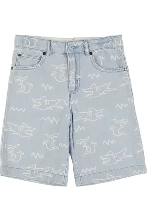 Stella McCartney Shorts In Denim Di Cotone Organico