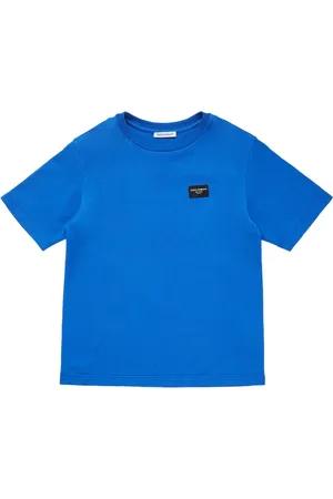 Dolce & Gabbana T-shirt In Jersey Di Cotone Con Logo Ricamato