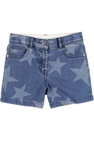 Stella McCartney Shorts In Denim Organico Stampato