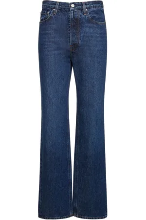 Totême Jeans Dritti Vita Alta In Denim