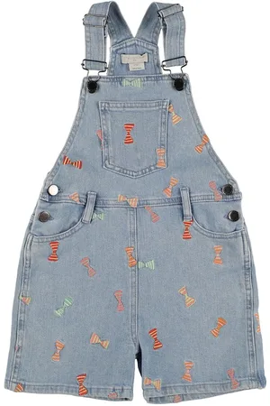 Stella McCartney Salopette In Denim Organico Con Ricami