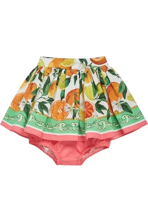 Dolce & Gabbana Gonna In Cotone Stampato Con Culotte