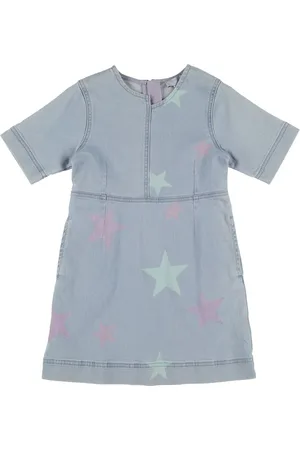 Stella McCartney Vestito In Denim Di Cotone Stretch