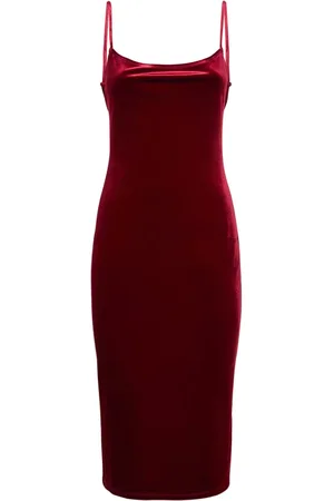 Reformation Vestito Midi Merel In Velluto