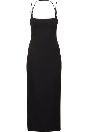The Attico Vestito Midi In Gabardina