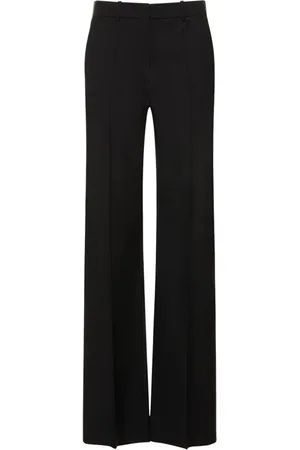 VALENTINO Pantalini Larghi Vita Alta In Lana E Mohair