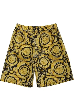 VERSACE Shorts In Popeline Di Cotone Stampato