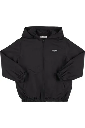 Dolce & Gabbana Giacca In Nylon Con Patch Logo