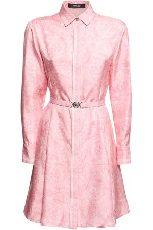 VERSACE Vestito In Twill Di Seta