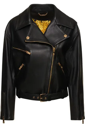 VERSACE Giacca Biker In Pelle