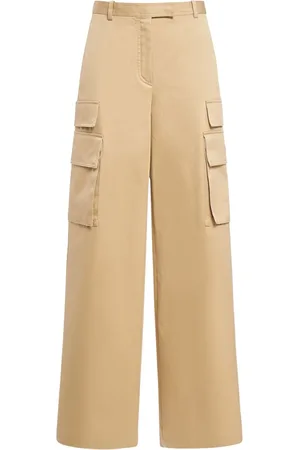 VERSACE Pantaloni Cargo Larghi In Gabardina Di Cotone