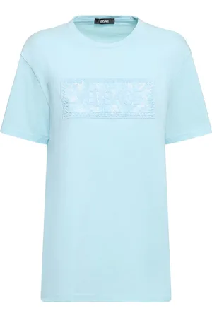 VERSACE T-shirt In Jersey Di Cotone Con Logo