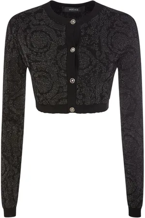 VERSACE Cardigan Cropped In Maglia Di Lurex