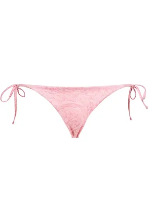 VERSACE Slip Bikini In Lycra Con Stampa Barocco