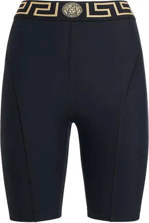 VERSACE Shorts Biker In Lycra Con Motivo Greca