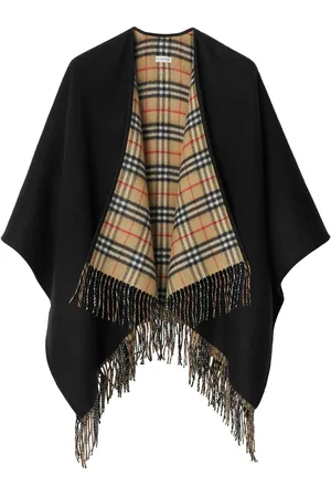 Burberry Mantella Reversibile In Lana Check