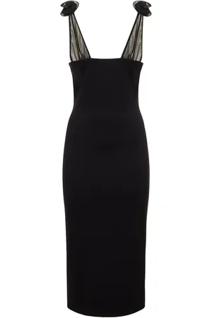 MAGDA BUTRYM Vestito Midi In Jersey Con Rose