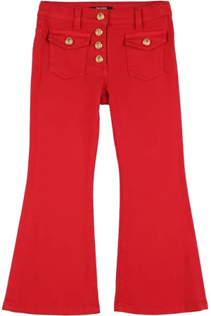 Balmain Jeans Svasati In Denim Di Misto Cotone