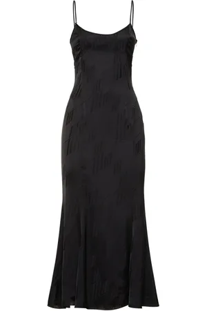 The Attico Vestito Midi In Raso Jacquard