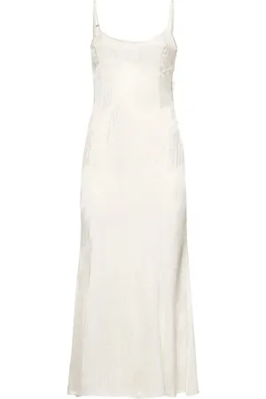 The Attico Vestito Midi In Raso Jacquard