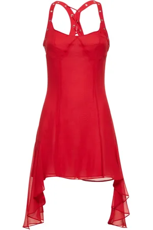 The Attico Vestito In Georgette Arricciato