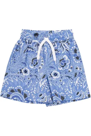 Etro Shorts In Popeline Di Cotone Stampato