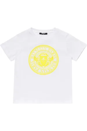 Balmain T-shirt In Jersey Di Cotone Stampato